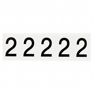 Number Label 2-1/4 H 1-13/16 W PK5 MPN:9714-2