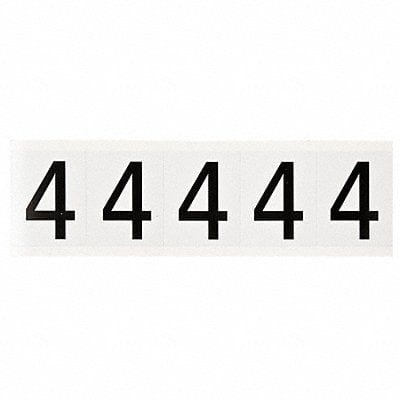 Number Label 2-1/4 H 1-13/16 W PK5 MPN:9714-4