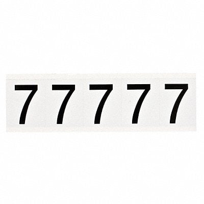 Number Label 2-1/4 H 1-13/16 W PK5 MPN:9714-7