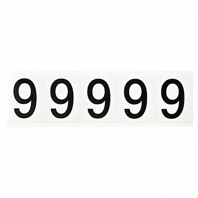 Number Label 2-1/4 H 1-13/16 W PK5 MPN:9714-9