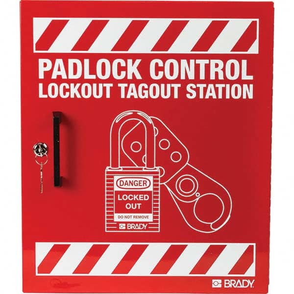 Padlock Lockout Station: Empty, 32 Max Locks, Steel Station MPN:45648