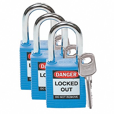 Lockout Padlock KA Blue 1-3/4 H PK3 MPN:105887