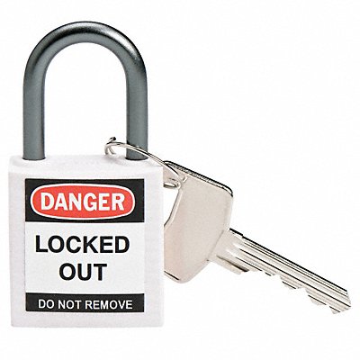 Lockout Padlock KD White 1-2/5 H PK6 MPN:118932