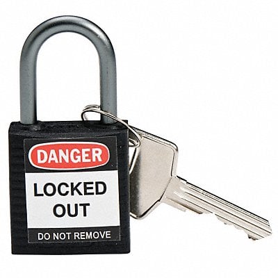 Lockout Padlock KA Black 1-2/5 H PK6 MPN:118970