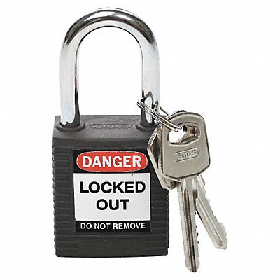 Lockout Padlock KA Black 1-3/4 H PK3 MPN:123269