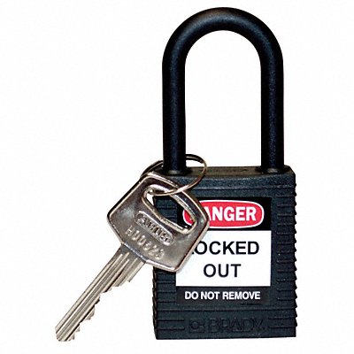 Lockout Padlock KD Black 1-3/4 H MPN:123329