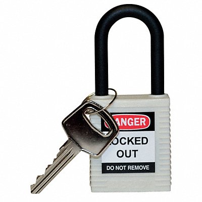 Lockout Padlock KD White 1-3/4 H MPN:123332