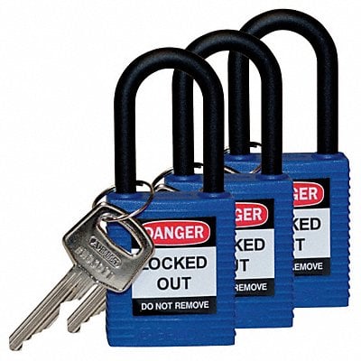 Lockout Padlock KA Blue 1-3/4 H PK3 MPN:123334