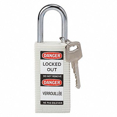 Lockout Padlock KD White 3 H MPN:123413