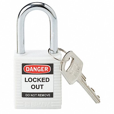 Lockout Padlock KD White 1-3/4 H MPN:143123