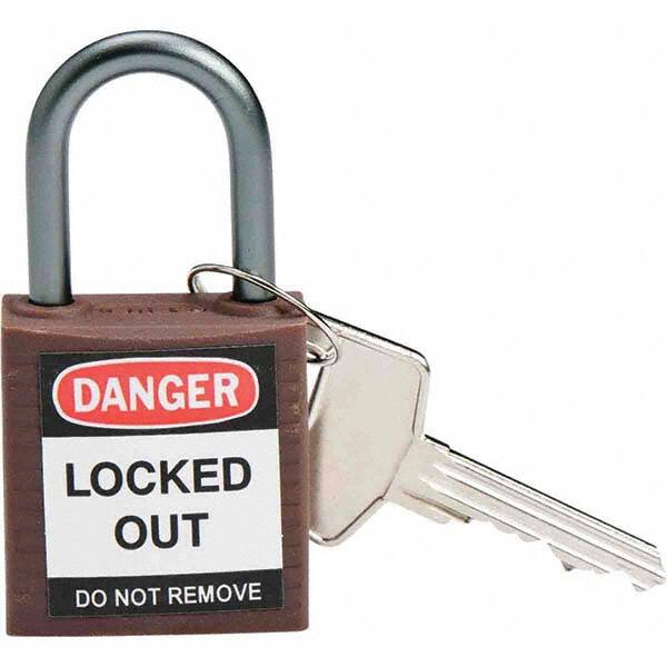 Lockout Padlock: Keyed Different, Key Retaining, Nylon, 1