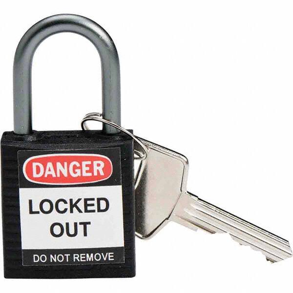 Lockout Padlock: Keyed Different, Key Retaining, Nylon, 1