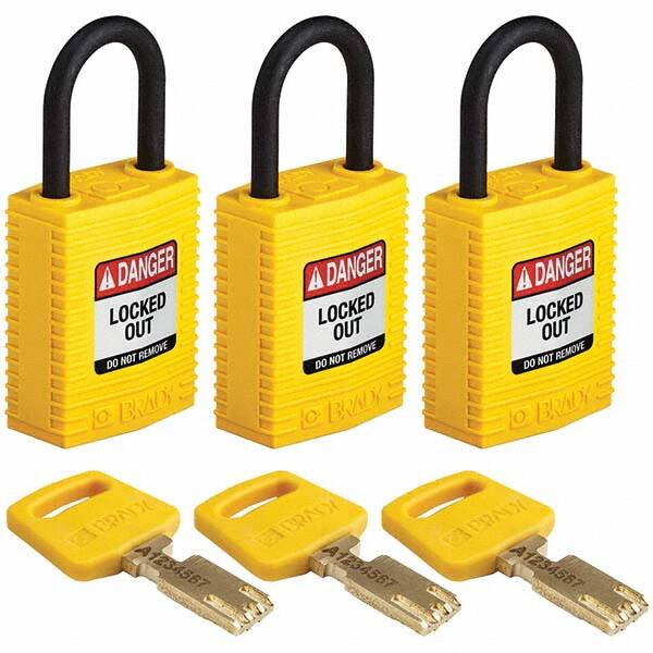 Lockout Padlock: Keyed Alike, Nylon, 0.7