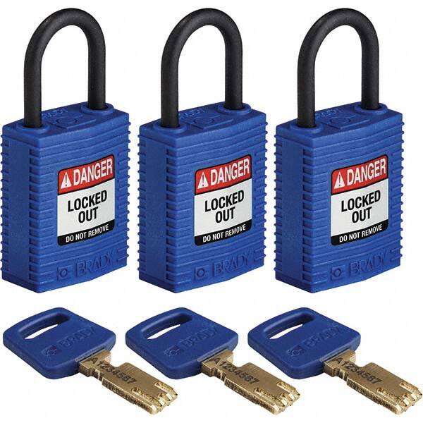 Lockout Padlock: Keyed Alike, Nylon, 0.7