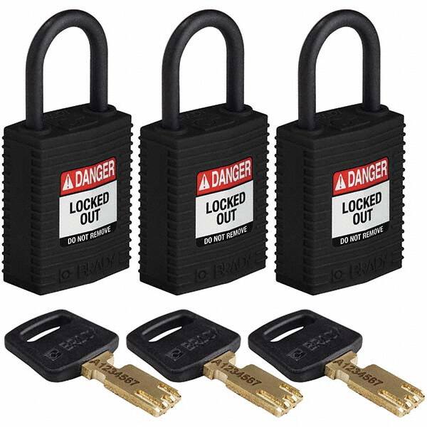 Lockout Padlock: Keyed Alike, Nylon, 0.7