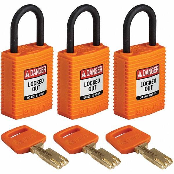 Lockout Padlock: Keyed Alike, Nylon, 0.7