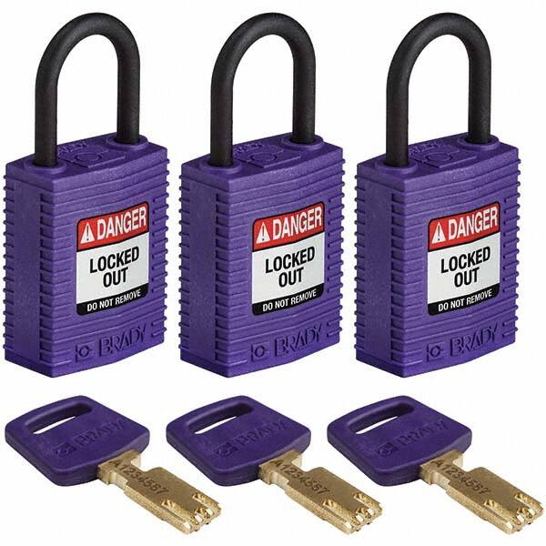 Lockout Padlock: Keyed Alike, Nylon, 0.7