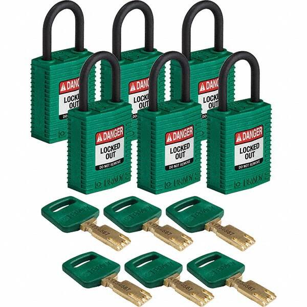 Lockout Padlock: Keyed Alike, Nylon, 0.7