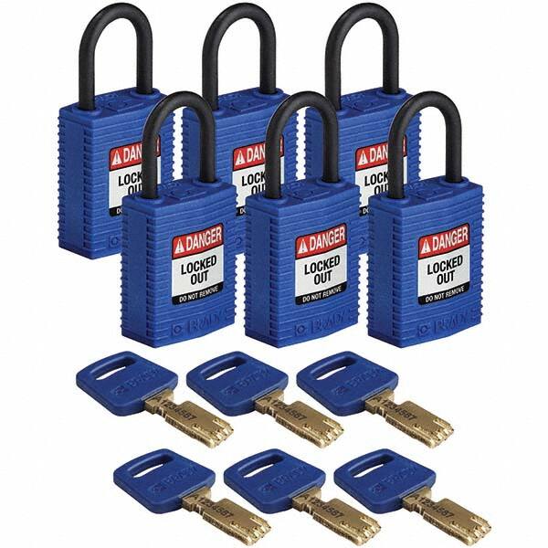 Lockout Padlock: Keyed Alike, Nylon, 0.7