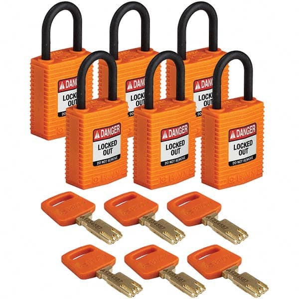 Lockout Padlock: Keyed Different, Nylon, 0.7