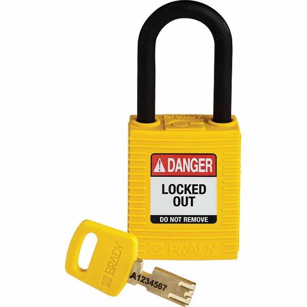 Lockout Padlock: Keyed Different, Key Retaining, Nylon, 0.8