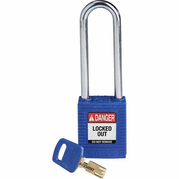 Lockout Padlock: Keyed Different, Key Retaining, Nylon, 0.8