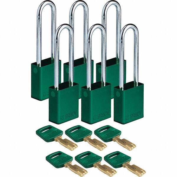 Lockout Padlock: Keyed Different, Aluminum, 0.8