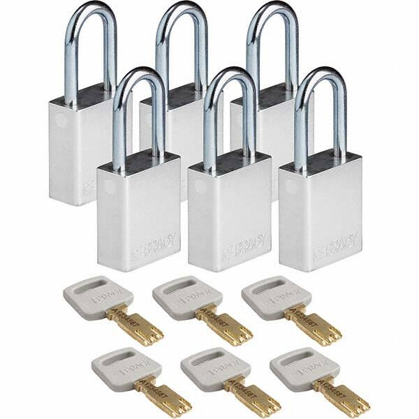 Lockout Padlock: Keyed Different, Aluminum, 0.8