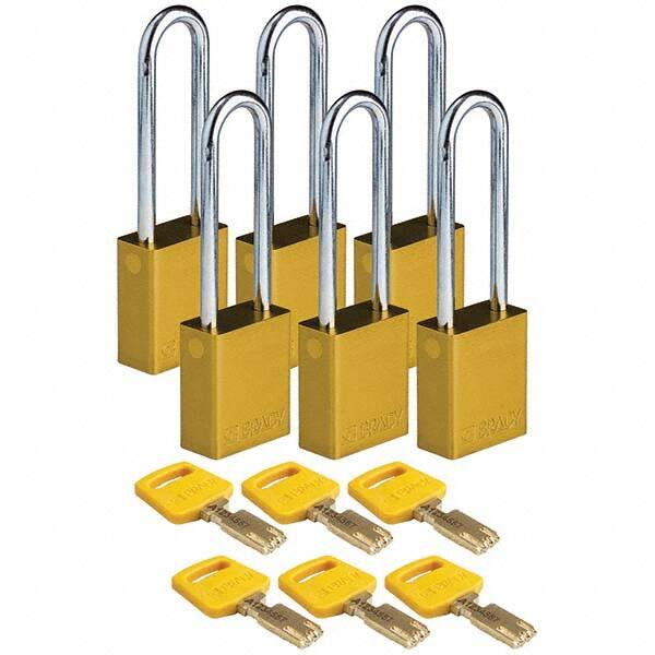 Lockout Padlock: Keyed Alike, Aluminum, 3