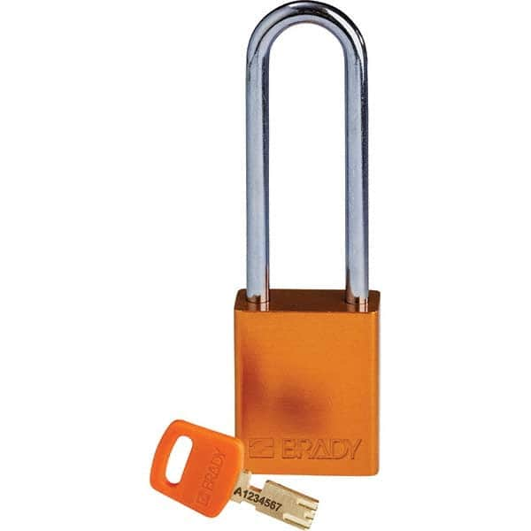 Lockout Padlock: Keyed Different, Aluminum, 3