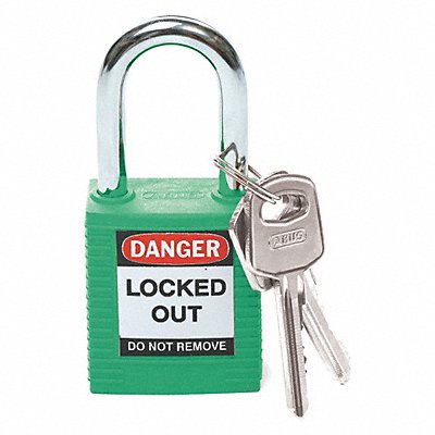 D1949 Lockout Padlock KD Green 1-3/4 H MPN:99564