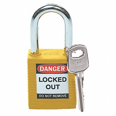 D1949 Lockout Padlock KD Yellow 1-3/4 H MPN:99570