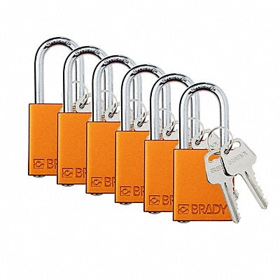 Padlock 6 Pins Orange PK6 MPN:SDAL-ORG-38ST-KA6