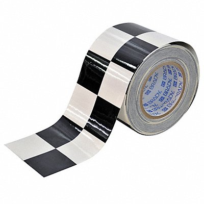 Floor Tape Black/White 4 inx100 ft Roll MPN:121915