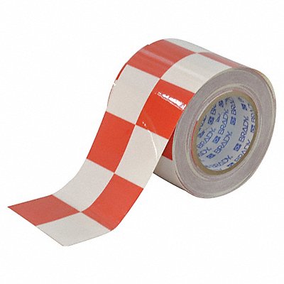 Floor Tape Red/White 4 inx100 ft Roll MPN:121918