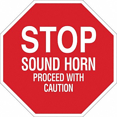 Sign Stop 24X24 White/Red MPN:124508
