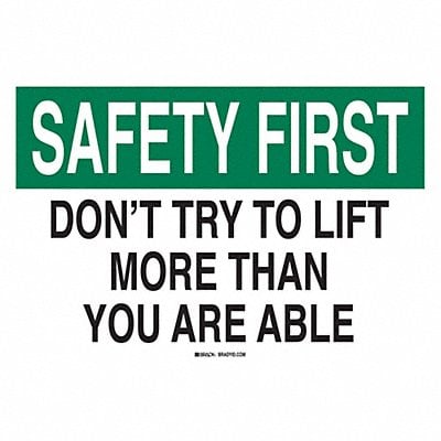 Safety Reminder Sign 7 X10 Polyester MPN:88838