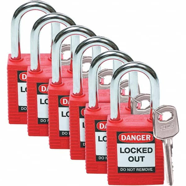 Padlock: Nylon, Keyed Different, 1-3/4