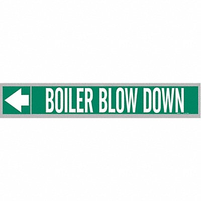 Pipe Marker Boiler Blow Down 2in H MPN:108586