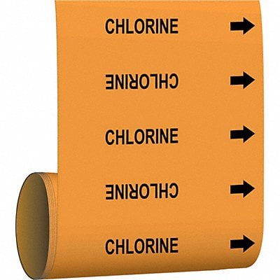 Pipe Marker Chlorine 30 ft H 8 in W MPN:108780
