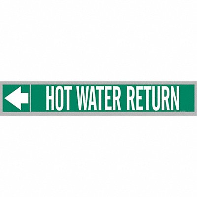 Pipe Marker Hot Water Return 2in H MPN:109253