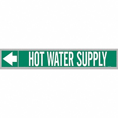 Pipe Marker Hot Water Supply 2in H MPN:109276