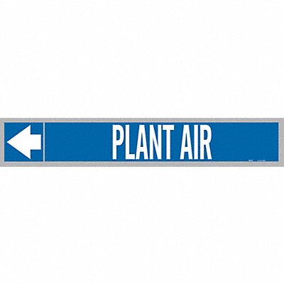 Pipe Marker Plant Air 2in H 12in W MPN:109563