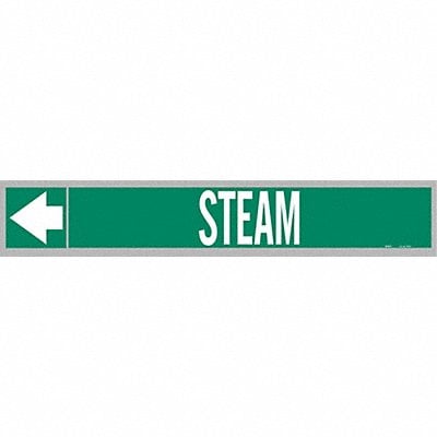 Pipe Marker Steam 1 in H 8 in W MPN:109727