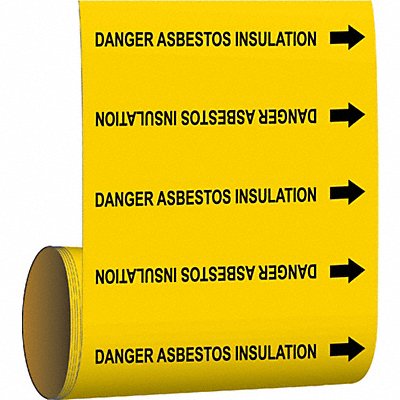 Pipe Marker Danger Asbestos Insulation MPN:15526