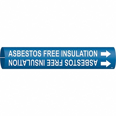 Pipe Marker Asbestos Free Insulation MPN:4008-A