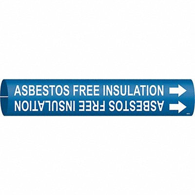 Pipe Mrkr Asbestos Free Insulation 2in H MPN:4008-C