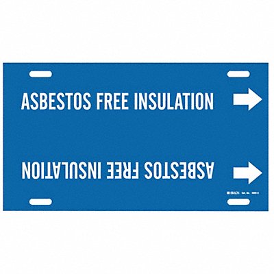 Pipe Mrkr Asbstos Free Insulation 10in H MPN:4008-G