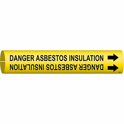 Pipe Mrkr Dngr Asbestos Insulation 2in W MPN:4045-C