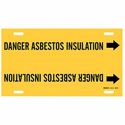 Pipe Marker Danger Asbestos Insulation MPN:4045-G